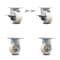 Service Caster 4 Inch Kingpinless Nylon Wheel Caster Brakes and Swivel Locks 2 Rigid SCC, 2PK SCC-KP30S420-NYR-SLB-BSL-2-R-2 - alternate 1
